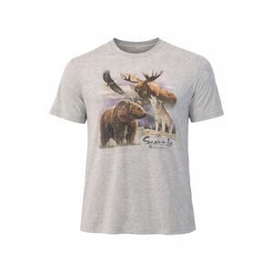 Seattle Washington Wildlife Graphic Tee Wolf Moose Eagle Nature Shirt Large